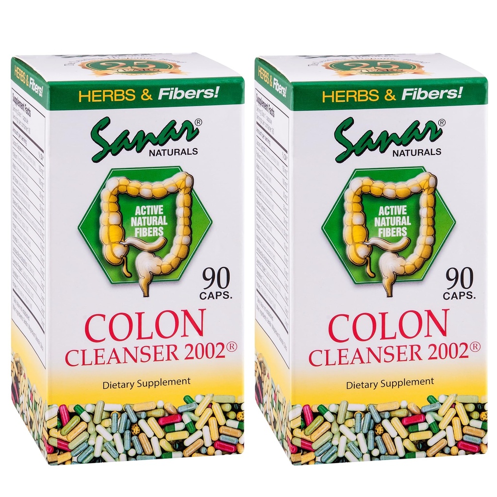 Sanar Naturals Colon Cleanser, 90 Capsules (2 Pack) - Dieetvezels, Kruiden en Probiotica Blend, Digestieve Ondersteuning, Colon Reiniging Supplement voor vrouwen en mannen