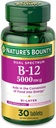Vitamine B12 door de Bounty van de Natuur, Dual Layer Dietary Supplement, Quick Release en Uitgebreide Release, Ondersteunt Energie Metabolisme en Zenuwstelsel Gezondheid, 5000 mcg, 30 tabletten