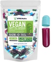 XPRS Nutra Taille 0 Capsules vides - 100 Compte Capsules vides de végétalien - Pilules végétariennes - Bricolage Gélule végétale Remplissage- Bouchons de pilules végétariennes pour les suppléments Do-It-Youlf (Multi Color)