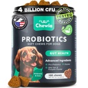 Probiotica voor honden Gut Health, Digestie, Immuniteit, Gistbalans, Itchy Huid, Allergieën Ondersteuning - Hondenprobiotische Kauwen met spijsverteringsenzymen voor Gut Flora- Zachte Treats met pompoen en gistpoeder