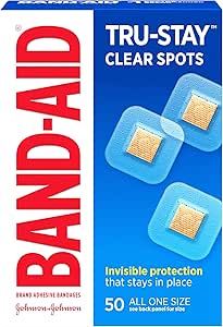 Band-Aid merk Tru-Blijf duidelijke vlekken Bandages voor discrete eerste hulp, alle één grootte, 50 Tellen