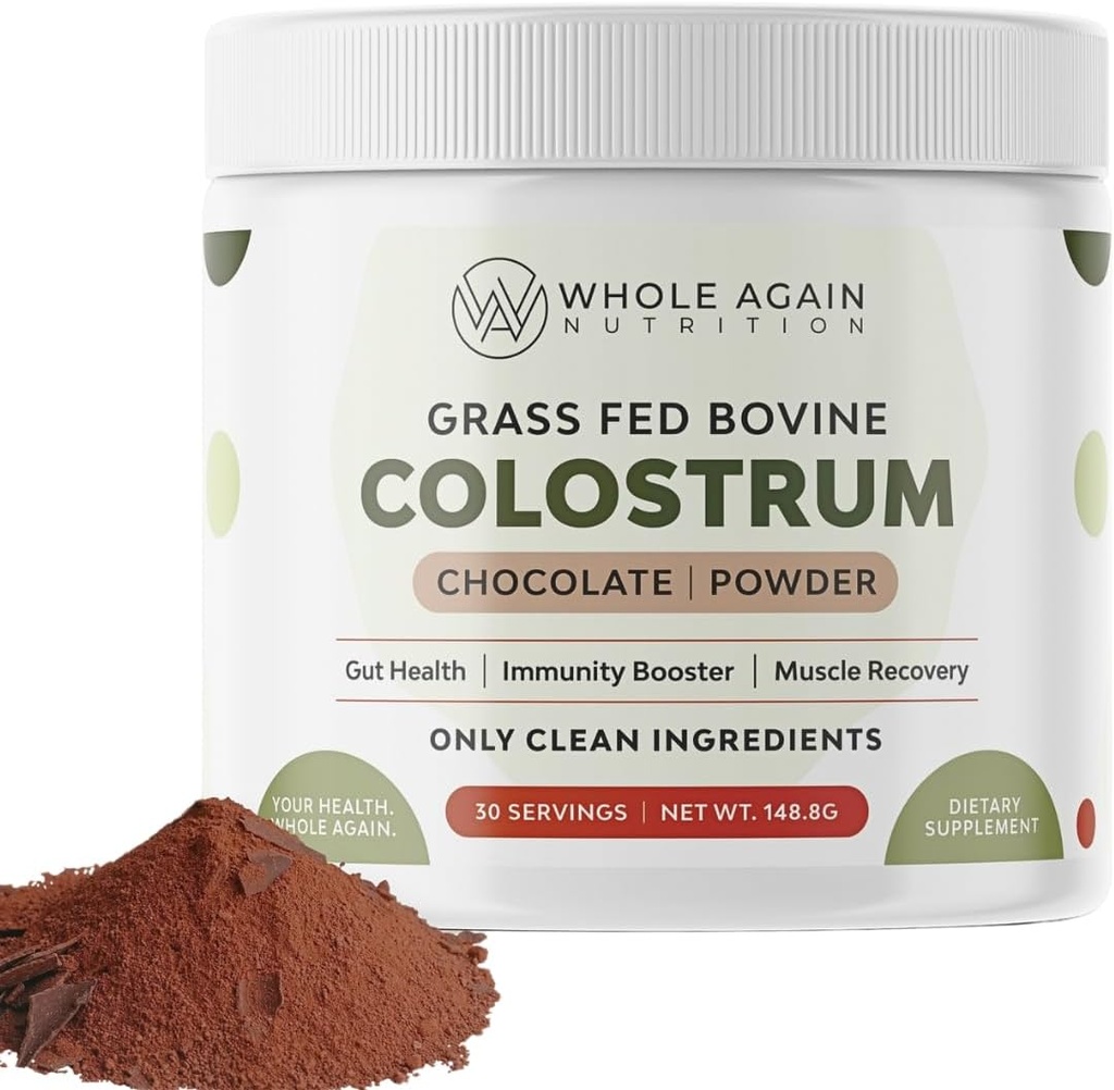 Biologische Gras Fed Bovine Colostrum for Humans - Nieuw-Zeeland Brond - Immunoglobuline (IgG Supplement) - 30 porties, Chocolade