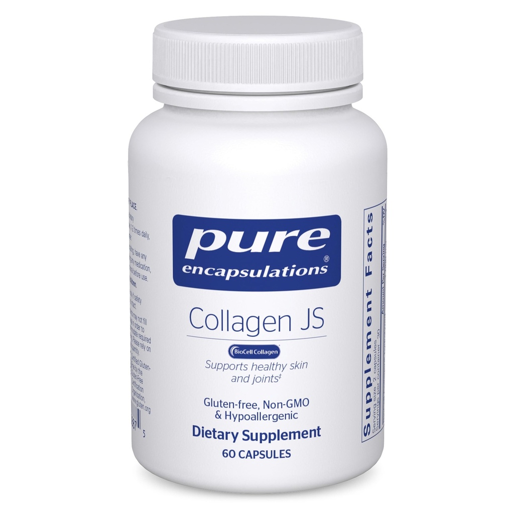 Pure Encapsulations Collageen JS - Skin & Joint Health* - 1.000 mg Gehydrolyseerde Biocell Collageen - Glutenvrij & niet-GMO - 60 capsules
