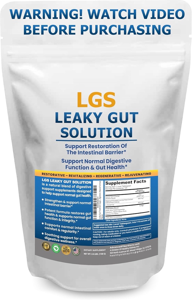 Réparation de Gut avec Glutamine et prébiotiques - Gut Restore, Gut santé en poudre - Suppléments de réparation de Gut avec Gut pour IBS, restauration digestive et soutien de doublage - Comprend Guthealth Assist Book