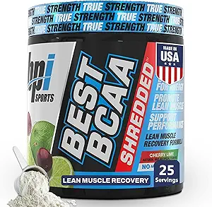 BPI Sports Best BCAA Shredded - Sans caféine boisson de récupération thermogénique, Lean Muscle Building BCAA poudre pour les femmes et les hommes, pré-entraînement BCAAs Amino Acides Drink- Cherry Lime - 25 portions