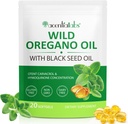 Olie van Oregano Softgels, 120 Count Oregano Oil Supplement Capsules, Oregano Oil Capsules, 165mg Carvacrol, 2 in 1 6000mg Olie van Oregano met Black Seed Oil 200mg