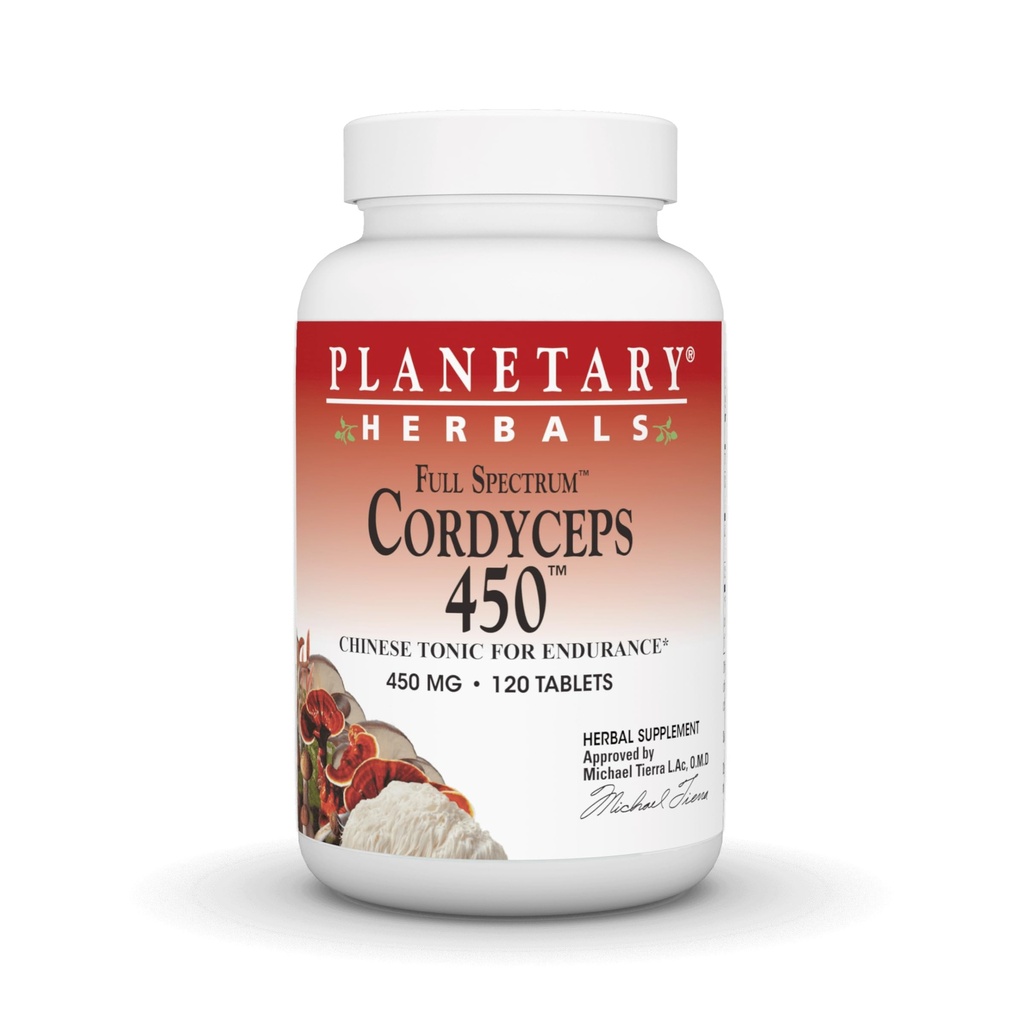 Herbals Planétaires Cordyceps 450 Plein spectre, tonique chinois pour l'endurance