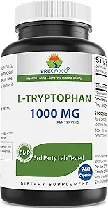 Brieofood L-Tryptofaan 1000mg per portie - 240 capsules - Ondersteunt Poisitive Mood & Relaxation