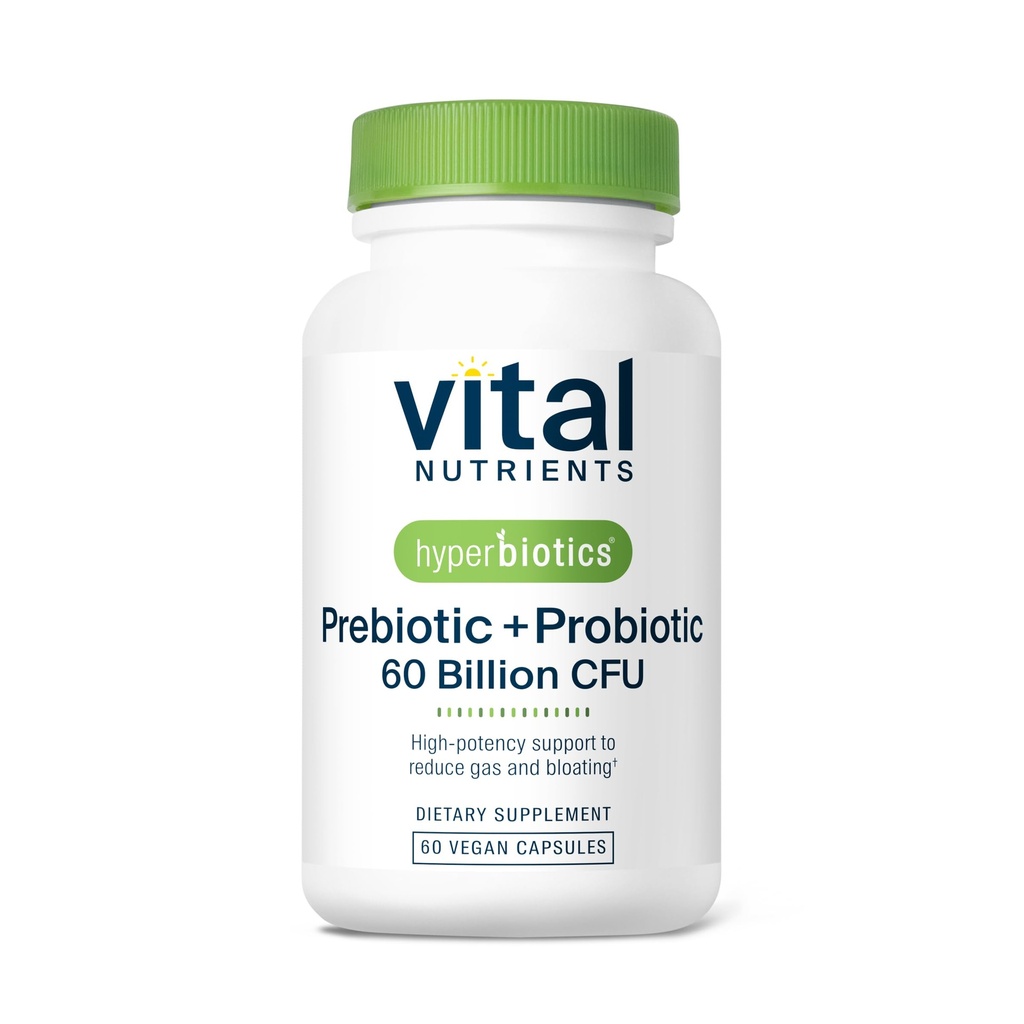 Hyperbiotica Vitale voedingsstoffen Prebiotica en probiotica voor vrouwen en mannen 60 miljard CFU 