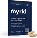 Unieke pre-drinking supplement voor levergezondheidsondersteuning, helpt ochtendenergie met high-performing Probiotic, L Cysteine & vitamine B12, sociale avond, partij & vakantie Essentials, 10 capsules