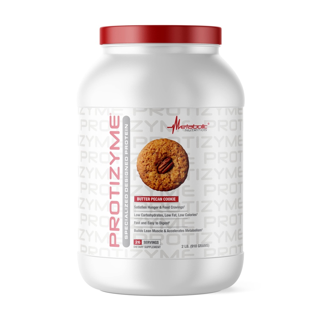 Metabolische Voeding, Protizyme, 100% Wei Proteïnepoeder, Hoog Proteïne, Lage Carb, Lage Vet Wei Proteïne, Digestieve Enzymen, 24 Essentiële Vitaminen en Mineralen, Boter Pecan Cookie, 2 Pond (26 ser)