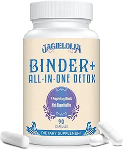 All-In-One Detox Binder Supplément 1500 MG - Haute biodisponibilité, Nettoyez le foie Gut Detox avec Charcoal activé, Zeolite & Clay Bentonite pour les toxines, foie, digestif, 900 Capsules Vegan