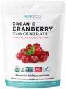 USDA Certifié en poudre de canneberge biologique - Concentrate de jus de canneberge biologique Soutien à la santé urinaire pour les femmes et les hommes - concentré de baie pure végétalien non-OGM et sans remplissage (200 portions)