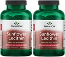 Swanson Zonnebloem Lecithin - Herbal Supplement Promoting Healthy Brain Function - Natural Formula Supporting Heart Health & Healthy Lipid Balance - (90 Softgels, 1200mg Each) 2 Pack