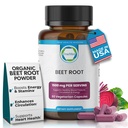 Capsules de poudres de racines de betteraves biologiques Support Énergie, Stamine et Endurance, Boost Oxyde nitrique, Soutien Santé cardiaque et Circulation.