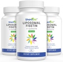 Liposomale Fisetine met quercetinesupplementen 1200 mg per portie, Hoge Absorptie Polyfenolen Antioxidanten voor vrouwen,mannen,Non-GMO,Gluten-Free,3 Fles-180 Softgels