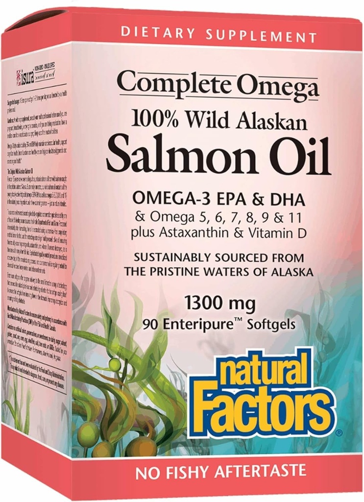 NATUURLIJKE FACTOREN Wild Alask Salmon Oil, 90 CT