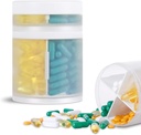 Extra grote Supplement Organisator en Portable Pill Case met 8 Compartiments Dubbele Lagen Geneeskunde Dispenser Maandelijkse Vitaminen Organisators Pillenfles,Transparant