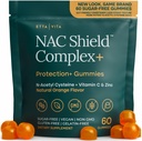 Sugar-Free NAC Gummies (Immune Support Complex) N-Acetyl Cysteine, vitamine C & Zink - Ondersteunt de ademhalingsgezondheid, leverontgifting en reiniging, nierfunctie, NAC-supplement voor kinderen en volwassenen - Veganistisch