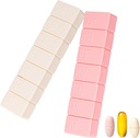 sanderala 2Pack Weekly Pill Organizer,Extra Large 7 Days Pill Cases Travel Daily Pill Box for Fish Oil, Calcium Tablets Supplements and Other Vitamin Pill