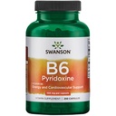 Swanson B6 Pyridoxine - Supplément de vitamine favorisant la santé cardiovasculaire et le métabolisme énergétique - Formule naturelle favorisant le mieux-être général - (250 capsules, 100 mg chacune)