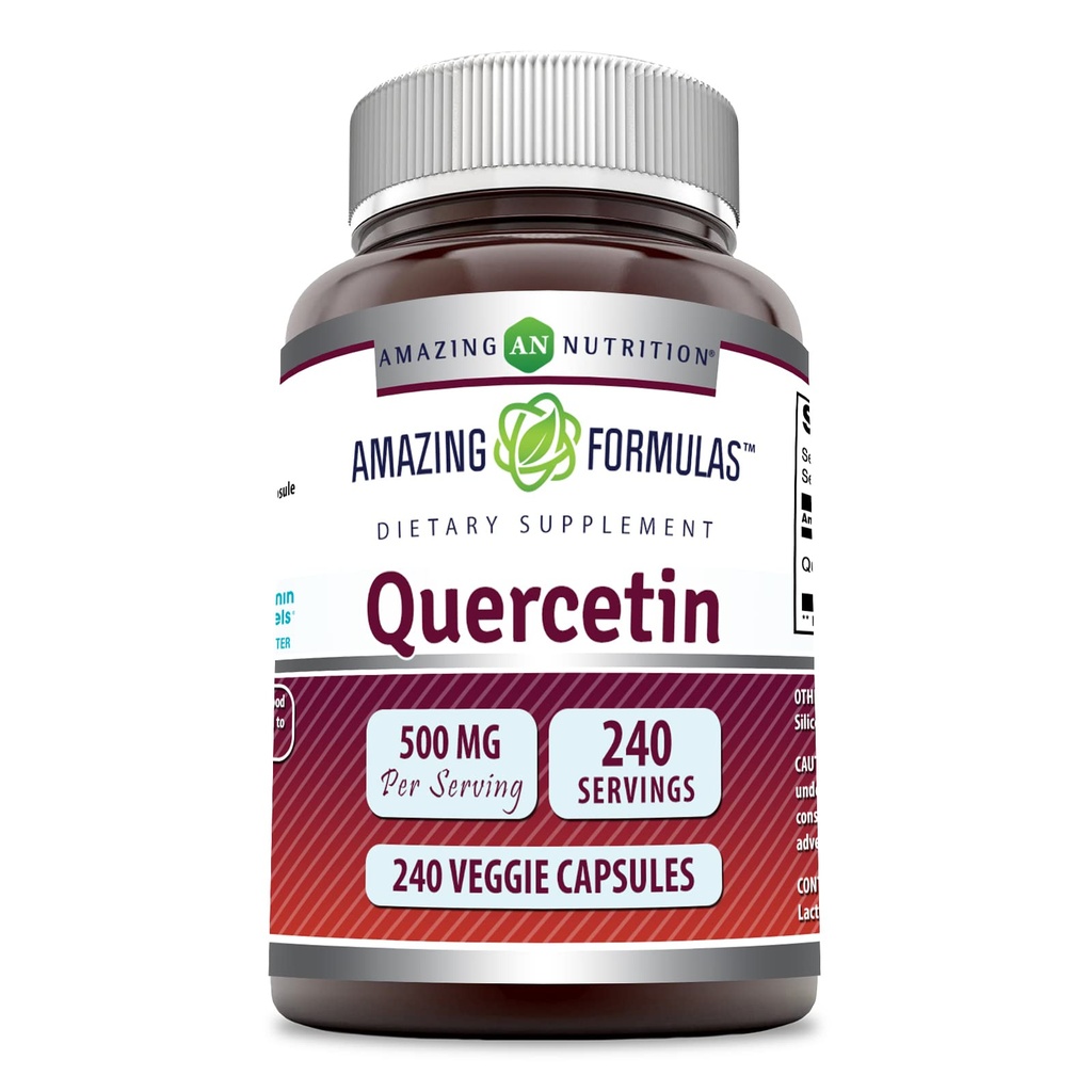 Verbazingwekkende Formules Quercetin 500mg Veggie Capsules Supplement 
