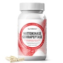 Nattokinase 2000 FU Serrapeptase 240000 SPU Supplement - Enhanced with Coenzyme CoQ10 Vitamine B6 Vitamine C Black Pepper Extract - Nattokinase 400mg Capsule for Men Women