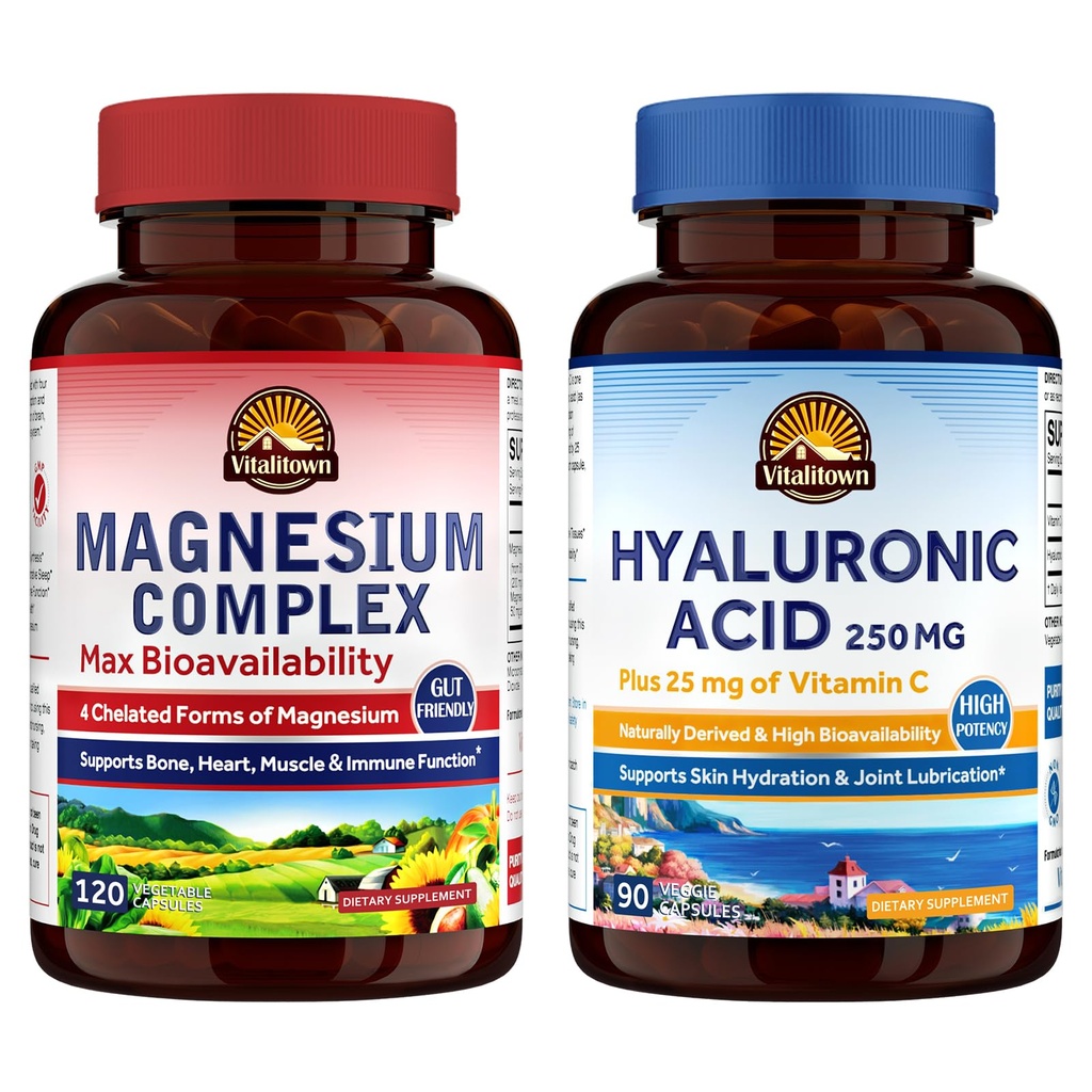 Vitalitown Magnesium + Hyaluronzuurbundel