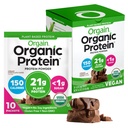 Orgaine en poudre de protéines végétales organiques, crème de chocolat caramel - 21g Protéines végétales, 6g fibre prébiotique, faible teneur en glucides, pas d'ingrédients de lactose, pas de sucre ajouté, non-OGM, pour Shakes & Smoothies, 10 packs de voyage