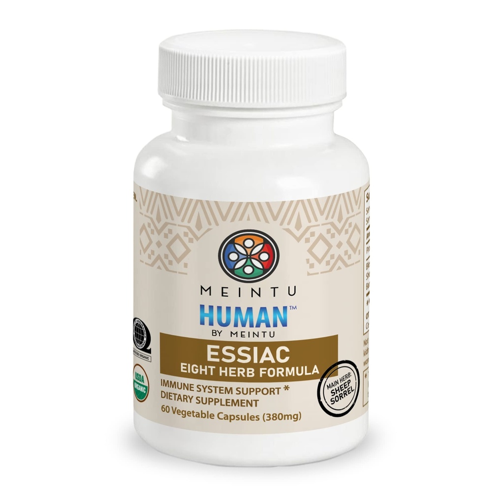 MEINTU Biologische 8 Herb Essiac Capsules - Geavanceerde Krachtige Antioxidant Blend om de algehele gezondheid te bevorderen - 100% Biologische Essiac Thee 8 Kruidensupplement - 60 Capsules