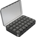 Daviky Weekly pil Organizer 4 keer per dag, grote capaciteit 7 dagen pil Box, dagelijkse geneeskunde Organisator voor reizen met 28 Compartiment om medicatie, vitamine en supplement vast te houden (zwart)