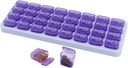 Maandelijkse pil Organisator, Large Travel pil Box 31 Dag, Dagelijkse pil geval, Pillenhouder Container voor Vitamine, Geneeskunde, Supplement, Visolie, Paars