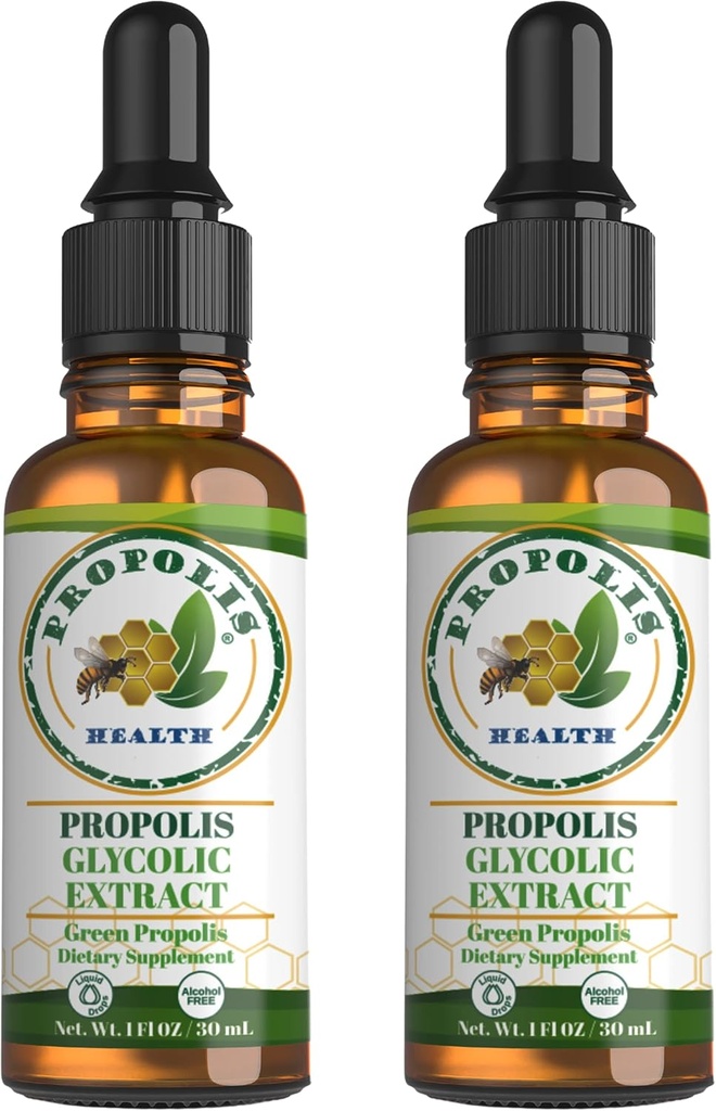 Green Propolis Extract Liquid - Braziliaanse Bee Propolis - Alcoholvrije Immune Support Supplement - 60-Day Supply - Natural Immunity Shots