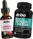 Hormone Balance voor vrouwen & Colon Cleanse - Biologische Hormonale Balance Supplementen Liquid Drops & Menstrual Cramp Periode Ondersteuning - 15 dagen Intestinal Reiniging pillen en Probiotische Colon Cleanser Detox