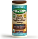 NuSyllium Ultra Psyllium Husk Powder, USDA Organic, 10.7 Oz, Sugar Free Keto-Friendly Fiber Supplement, bevordert spijsverteringsgezondheid* Oranje, 42 Serven