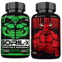 ONL Men's Testosteron Booster Bundle - GORIL-X & Bull Blood Verbeter kracht, uithoudingsvermogen en energie met geile geitenkruid, Maca, Tongkat Ali, Tribulus - 120 capsules