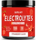 Elektrolyten Poeder Geen Suiker Geen Carbs, Keto Dagelijks Electrolyte Drink Mix, Kalium en Zout Hydratatie Poeder Elektrolyten Zero Calorie Suiker Vrij Electrolyte Poeder, Aardbei 50 Servers