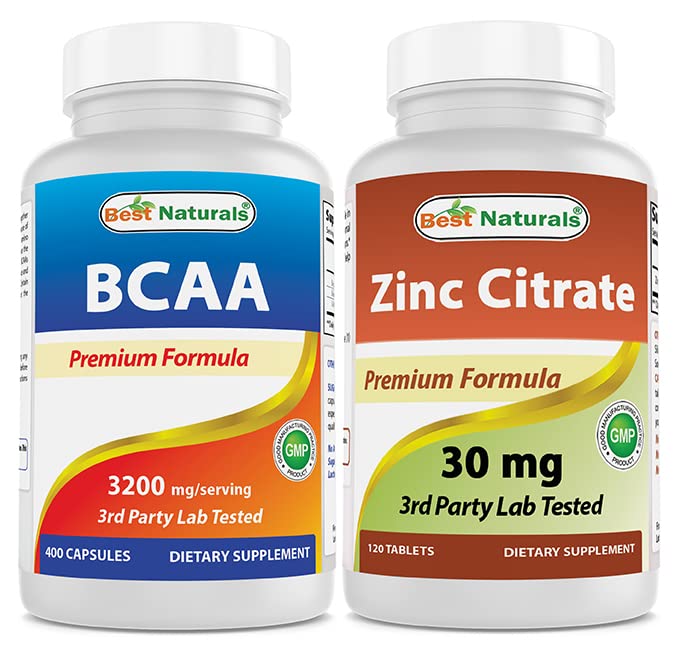 Best Naturals BCAA 3200mg & Zink Citroen 30 mg