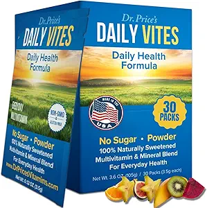 Dr. Price's Vitaminen Multivitaminen voor vrouwen en mannen - Supplement Powder Packs - 30 Packets - B Complex Vitamine Supplement - Dagelijkse Vites - Mineralen voor water - Geen Suiker, Niet GGO, Glutenvrije Drink Mix