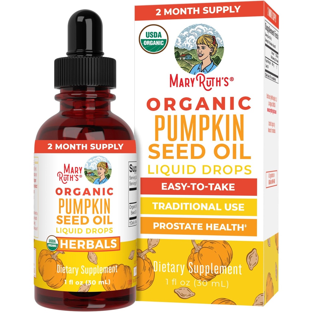 MaryRuth Organics Pumpkin Seed Oil Cold Pressed 2 Month Supply 