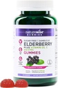 NatureWise Sambucus Gummies - Sans sucre - Supplément de soutien immunitaire quotidien pour les enfants et les adultes*, avec vitamine C, D3, zinc - végétalien, sans gluten, sans OGM - 90 comtes[45 jours]