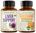 Lever Reiniging Detox & Reparatie Melkdistel Supplement & Vegan Glucosamine Chondroitin MSM Joint Support Supplement