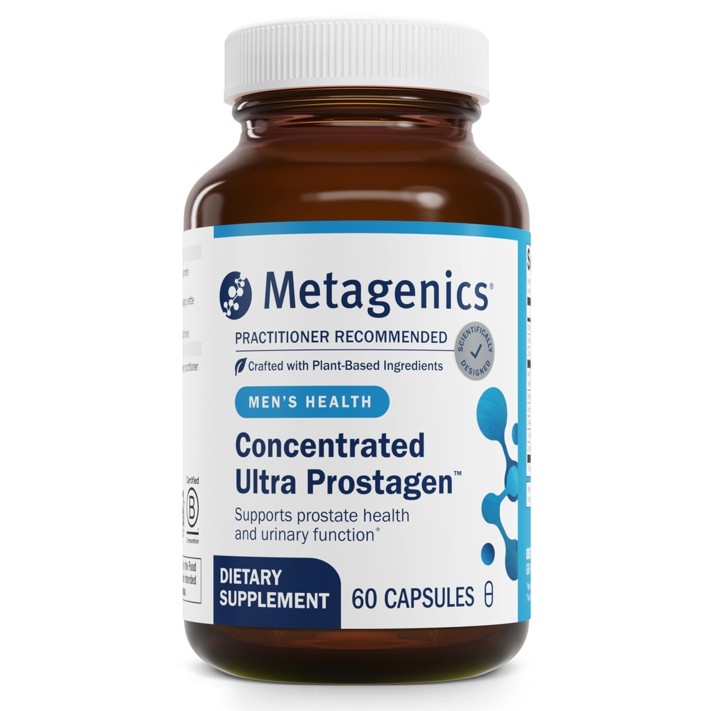 Metagenics Concentrated Ultra Prostagen - Prostate & Urinary Health with Saw Palmetto, Stinging Nettle, Lycopeen & Zink - Ondersteunt Hormonal Balance & Immune Health* - Non-GMO- 60 Capsules