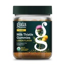 Gaïa Herbes Gommies de chardon de lait - Supplément à base de plantes avec propriétés antioxydantes pour la santé du foie et la désintoxication du foie - Saveur de citron - 60 Gommies végétaliens