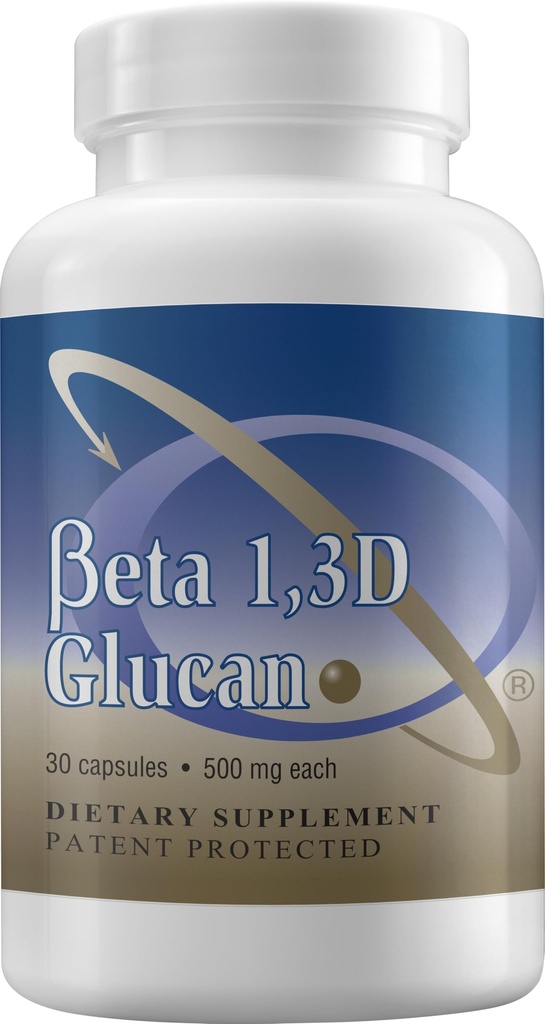 Supplément de soutien immunologique de point de transfert Beta Glucan hautement purifié 500 mg par gélule (fibre b-glucane) (paquet de 1)