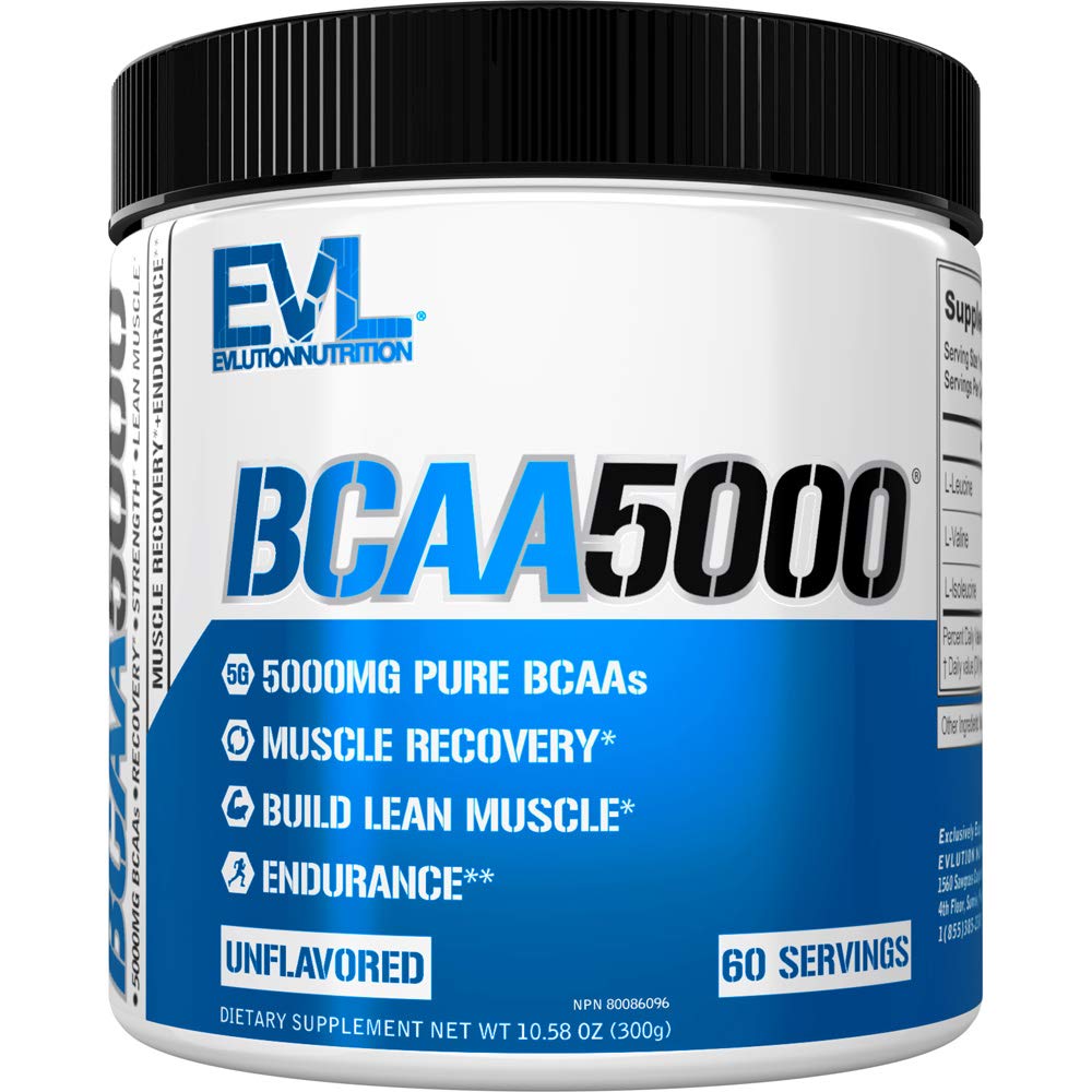 Evlutie EVL BCAA's Aminozuren Poeder - BCAA Powder Post Workout Herstel Drink en Stim Gratis Pre-workout Energie Drinkpoeder - 5g vertakte keten Aminozuren Supplement voor mannen - Ongearomatiseerd poeder