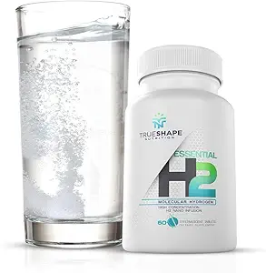 Essentiële H2 Fizzy Molecular Hydrogen Tablets for Water Nutritional Supplement (Unflavored, 60 Servings)