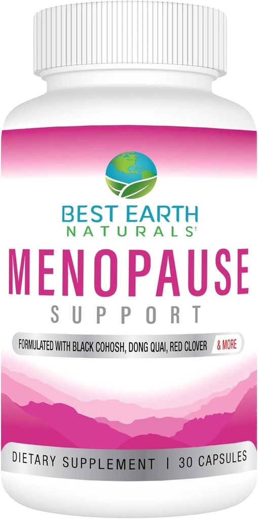 Best Earth Naturals Menopauze Ondersteuning voor Hot Flashes, Mood Swings, Night Sweats, gezonde Hormone niveaus en meer. Made with Black Cohosh, Chasteberry & More