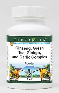 Ginseng, groene thee, Ginkgo en knoflookcomplexpoeder (1 oz, ZIN: 517068)