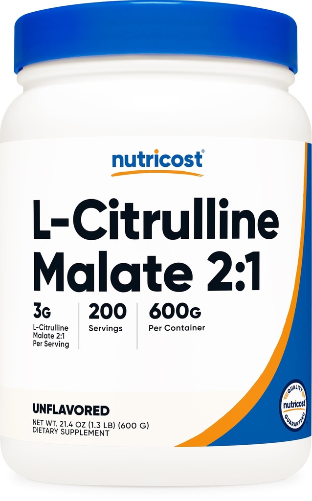 Nutricost L-Citrulline Malaat (2:1) Poeder (600 Gram)